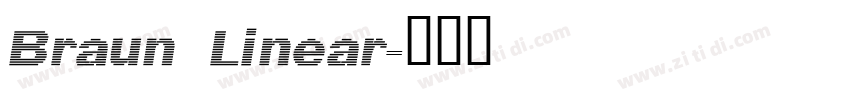 Braun Linear字体转换